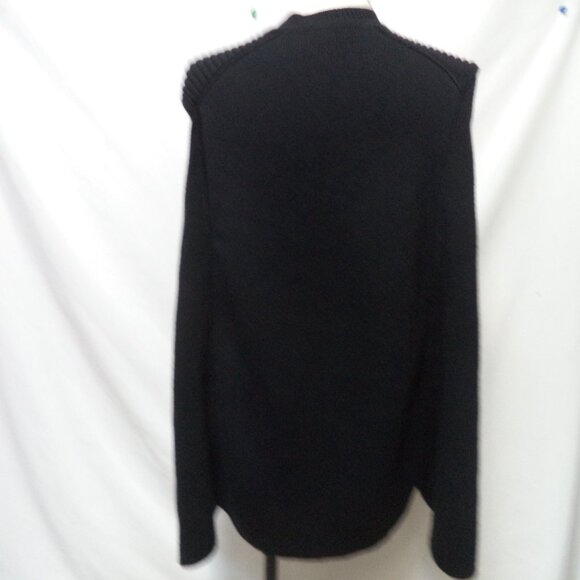 Maje black sweater knit cape poncho cover-up zip up Size Sz Small SM S - Picture 2 of 9